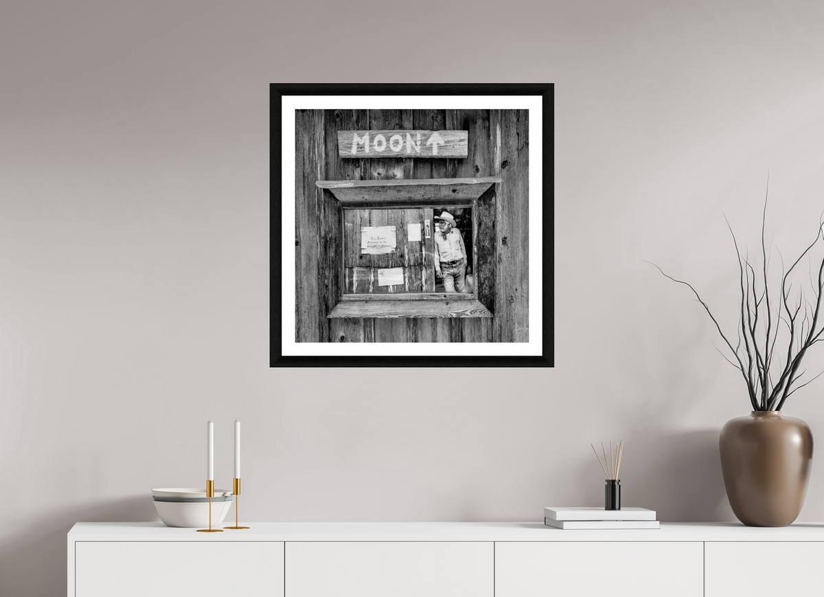 25 x 25″, B&W Print Moon