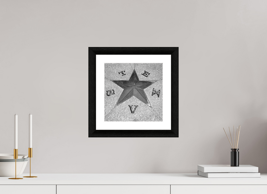 10 x 10″, B&W Print The Lone Star