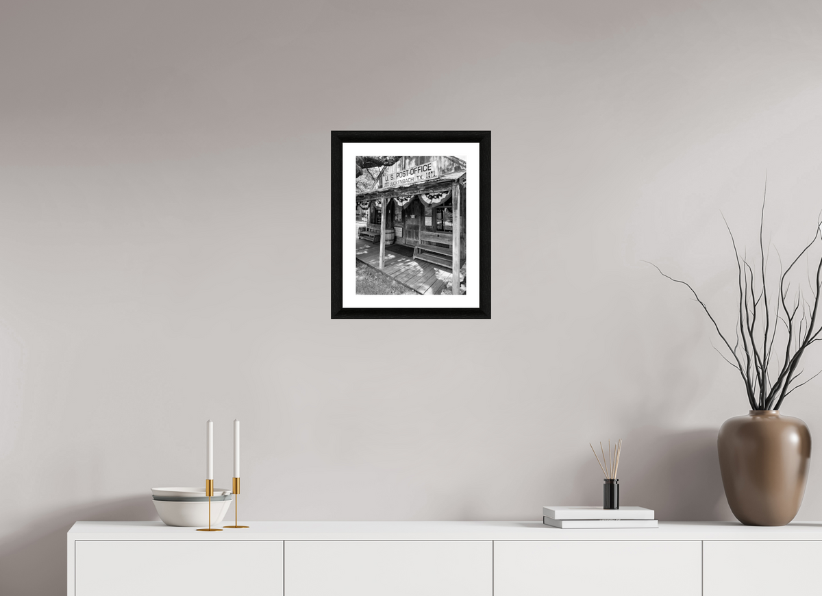 12 x 15″, B&W Print Where Texas Still Sings