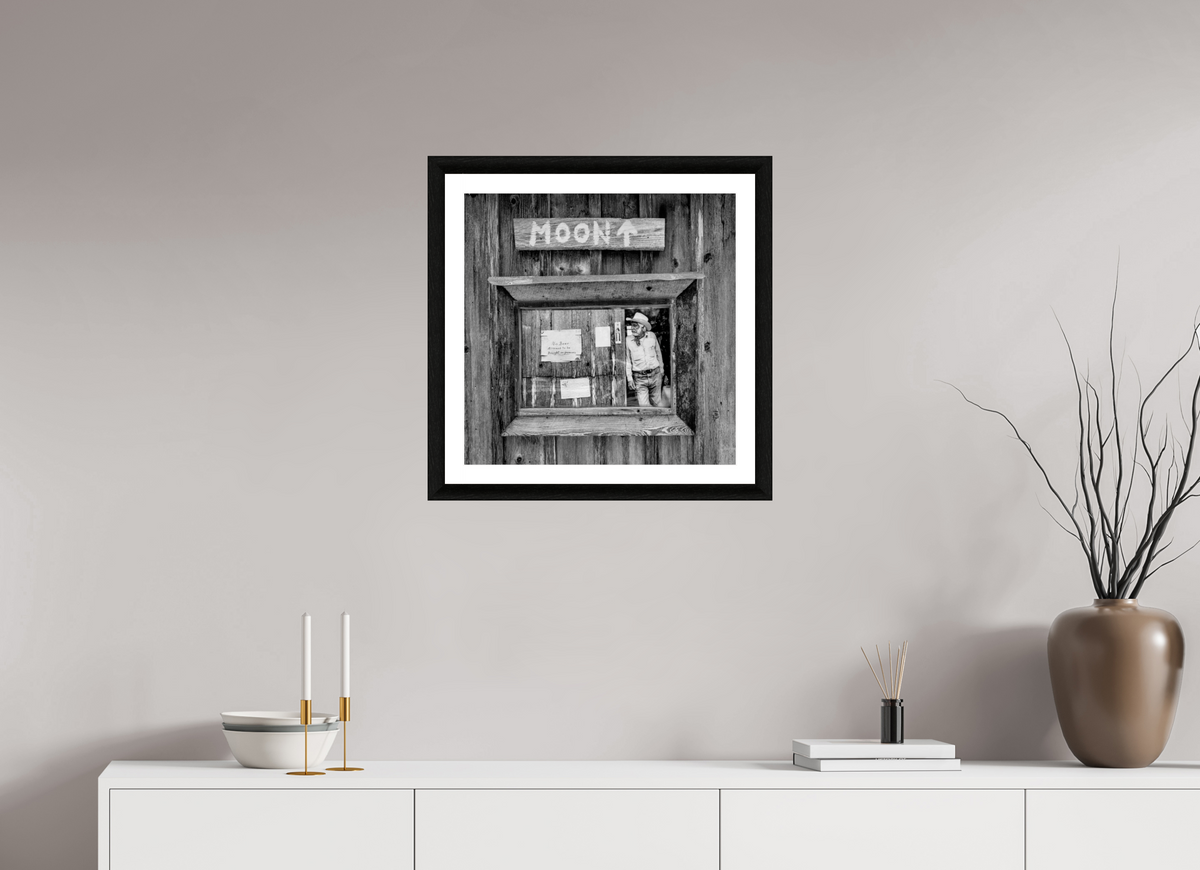20 x 20″, B&W Print Moon