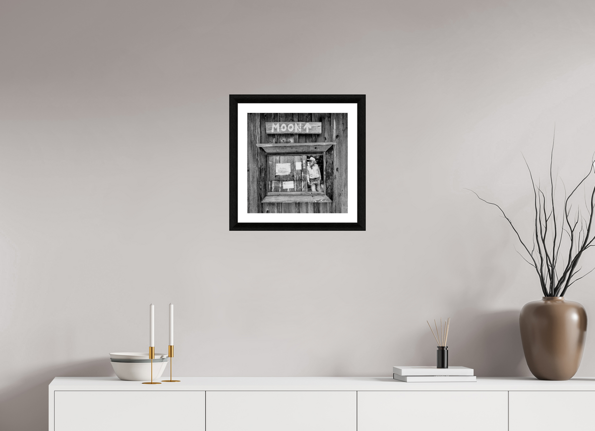 15 x 15″, B&W Print Moon