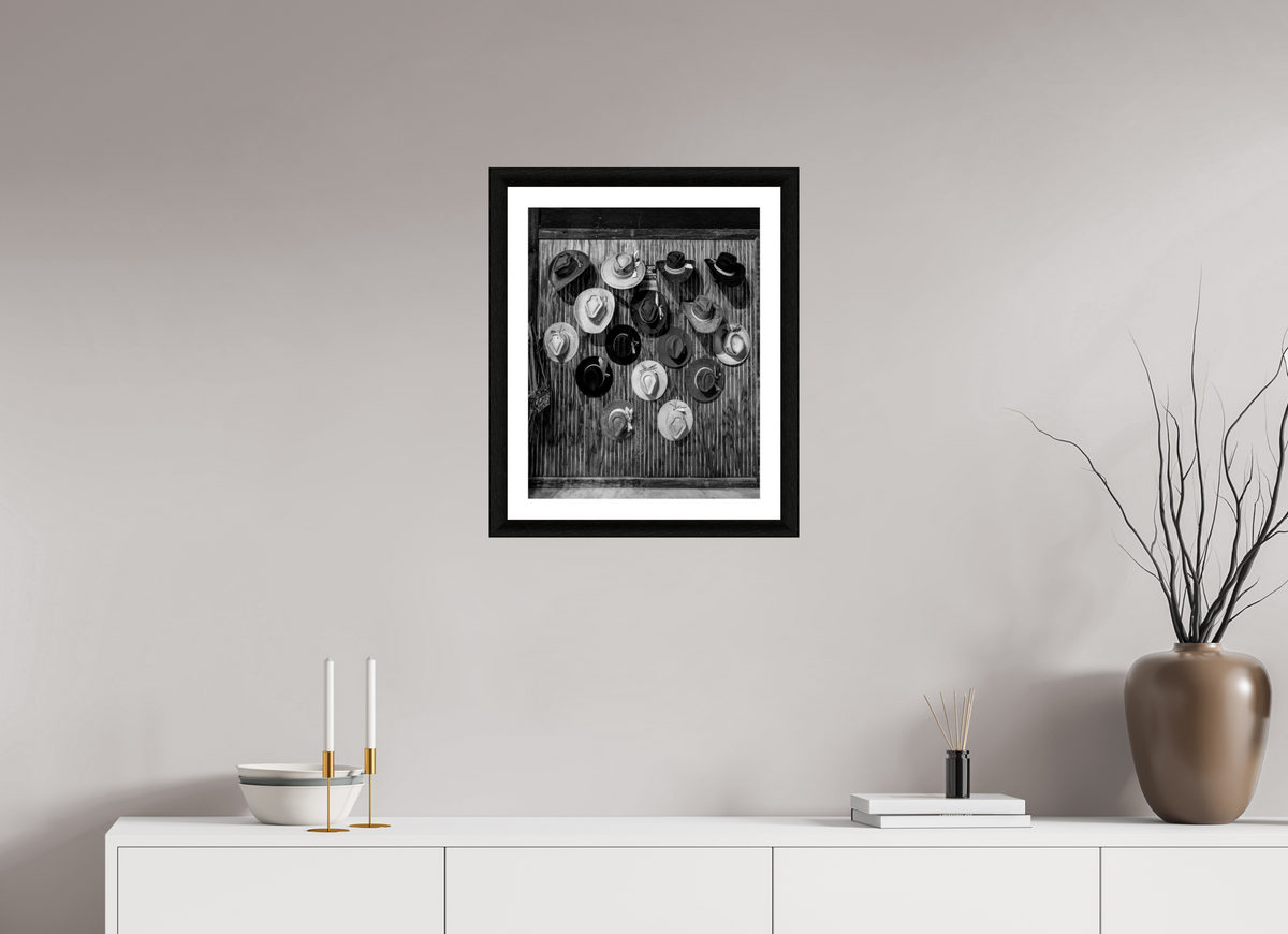 16 x 20″, B&W Print Hats